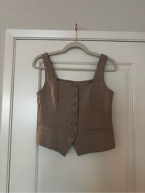Joie Tailored Vest Button Down Top